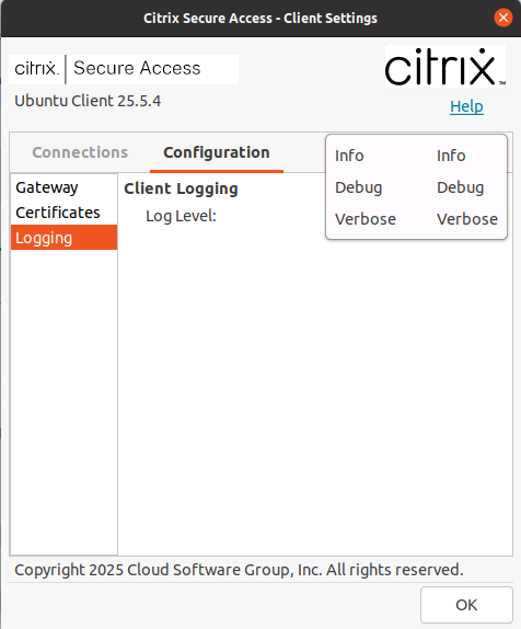 Citrix Secure Access client logging