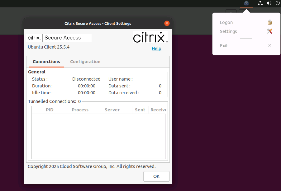 Citrix Secure Access client launch