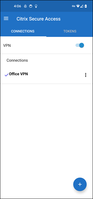 Log out using the VPN switch