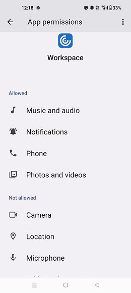 App permissions
