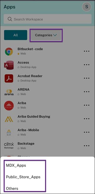 Apps category