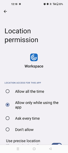 Location permission