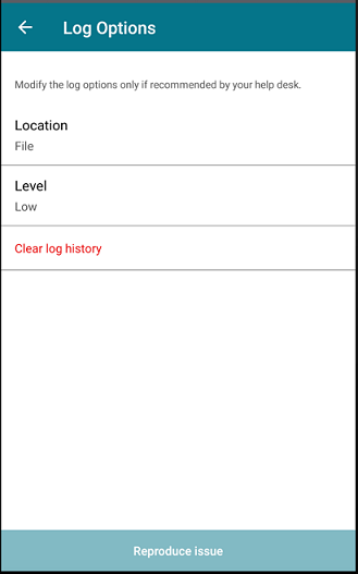 Log options