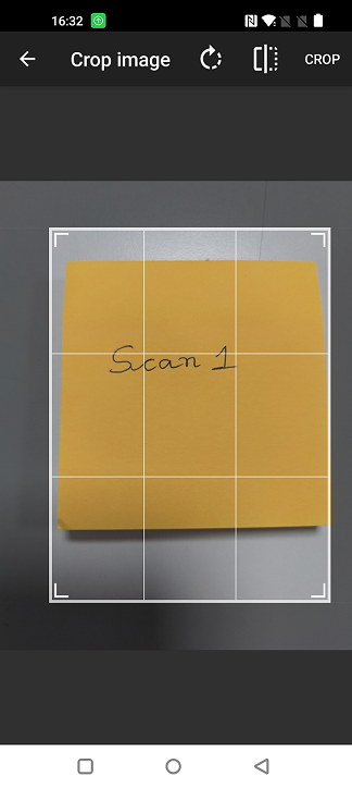 Document scan crop