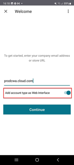 Web interface