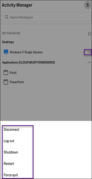 Disconnected sessions