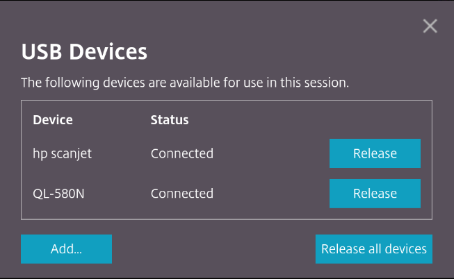 Release all devices