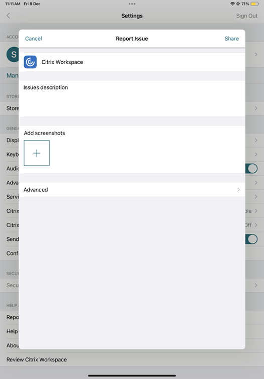 Report issue