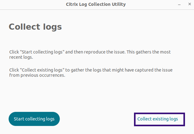Existing log utility