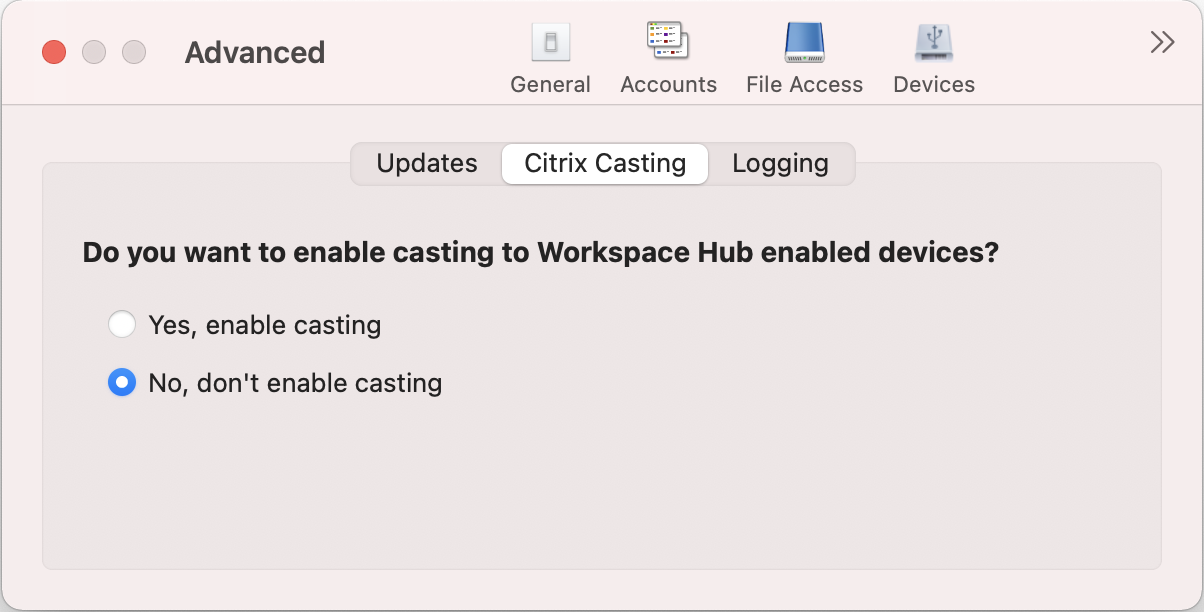 Advanced settings