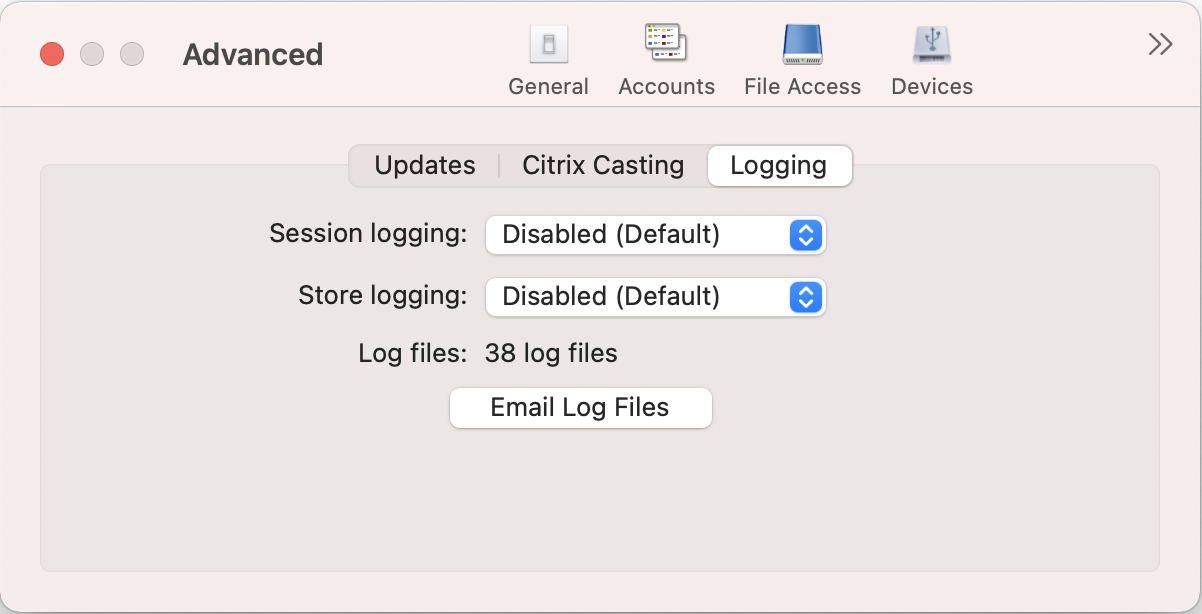 Advanced settings