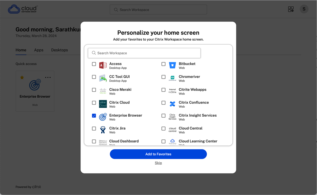 Personalize your home screen
