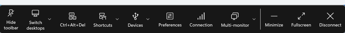 Desktop toolbar