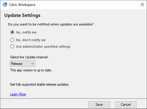 Citrix Workspace Updates