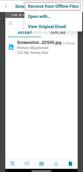 Delete attachment option for Android