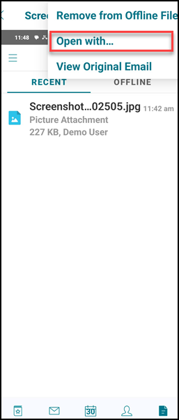 Open apps with option for Android