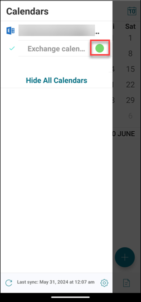 Image of the configured accounts
