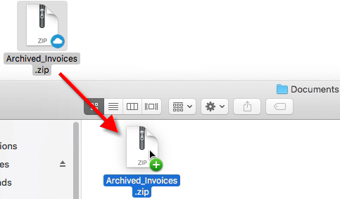 Bildschirm: Datei in Citrix Files für Mac öffnen