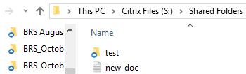 Lecteur S de Citrix Files pour  Windows