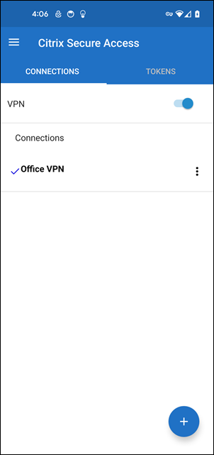 Abmelden mit dem VPN-Schalter
