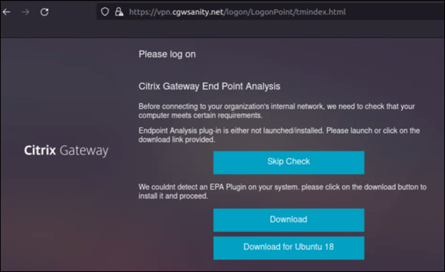 Citrix EPA-client downloaden