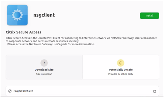 Install Citrix Secure Access client and Citrix EPA client