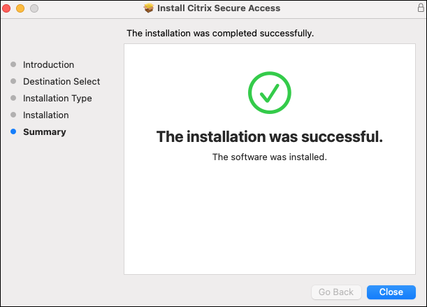 Citrix Secure Access client macOS installation