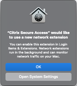 Launch the Citrix Secure Access app