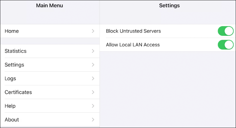 Block untrusted servers