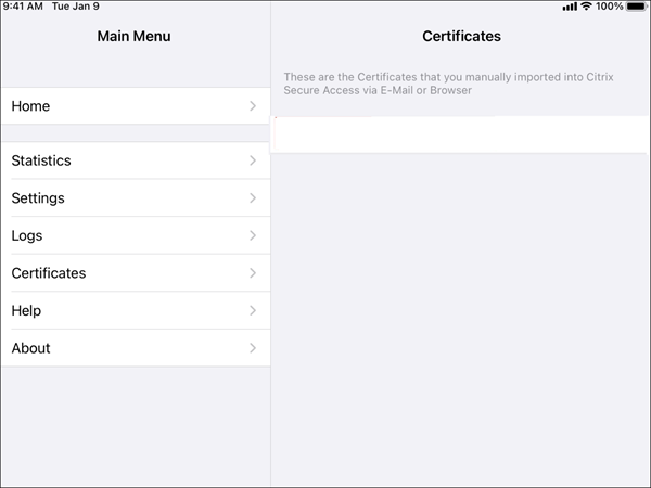 Certificate imported successfully