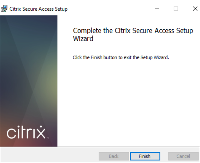 Citrix Secure Access client Windows installation