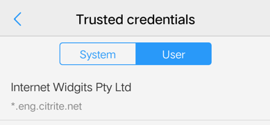 Trusted credentials