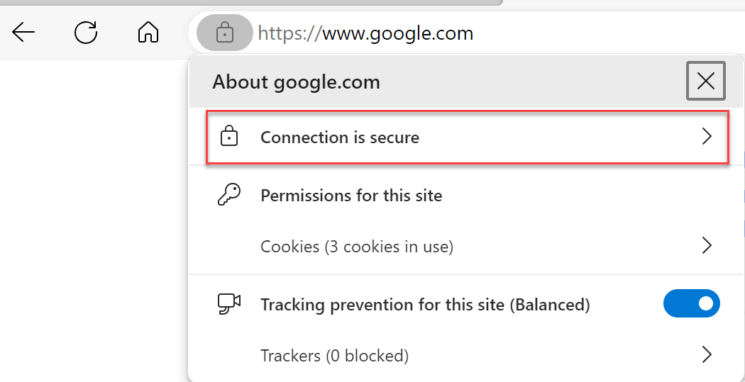Secure connection