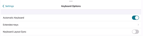 Extended keyboard options