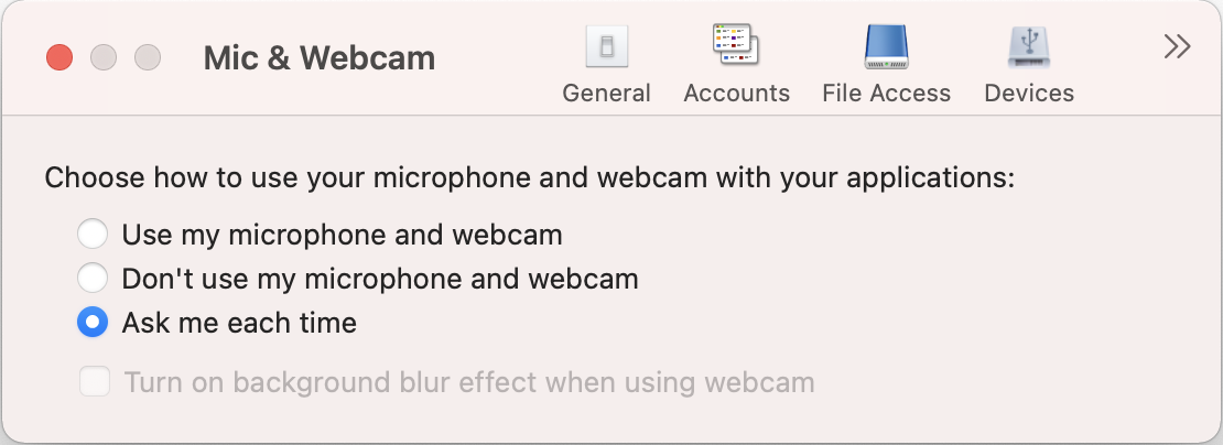Microfono e webcam