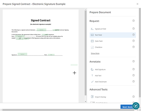 electronic signature contract