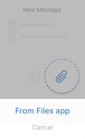 Allegato da Files in iOS
