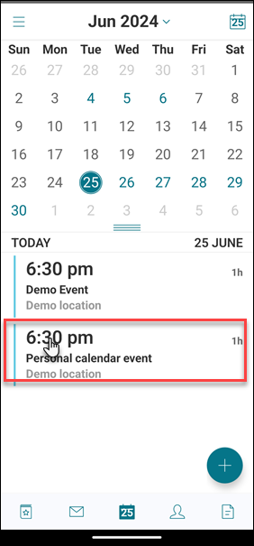 Image of calendar events