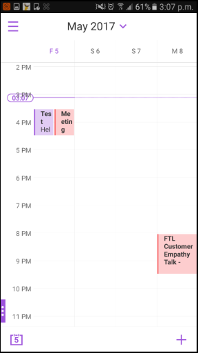 Image du calendrier avec couleur